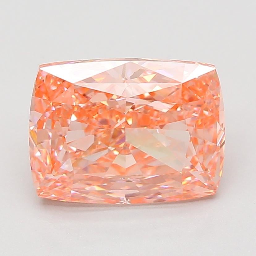 4.58 Ct. Fancy Vivid Pink Cushion Lab Grown Diamond