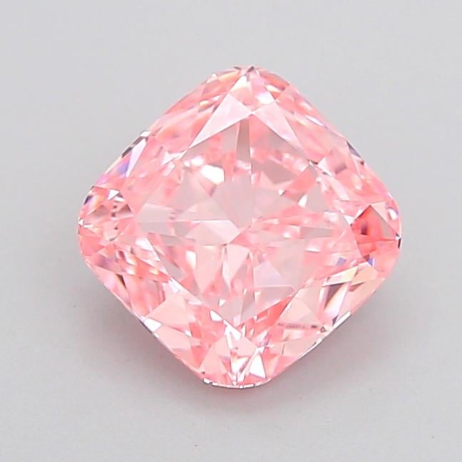 1.20 Ct. Fancy Vivid Pink Cushion Lab Grown Diamond