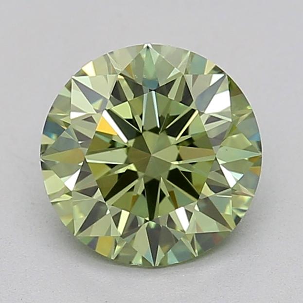 1.04 Ct. Fancy Vivid  Green Round Lab Grown Diamond