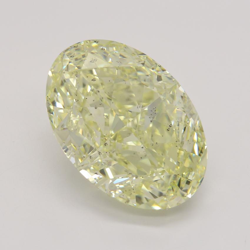 11.20 Ct. Fancy Light Yellow Oval Diamond