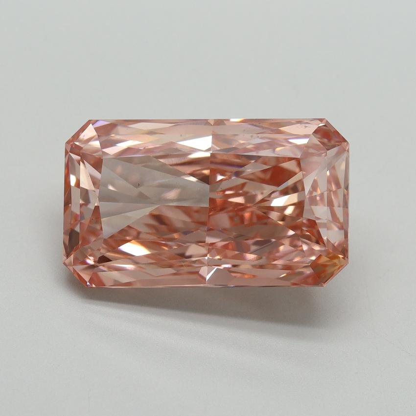 7.35 Ct. Fancy Vivid Pink Radiant Lab Grown Diamond