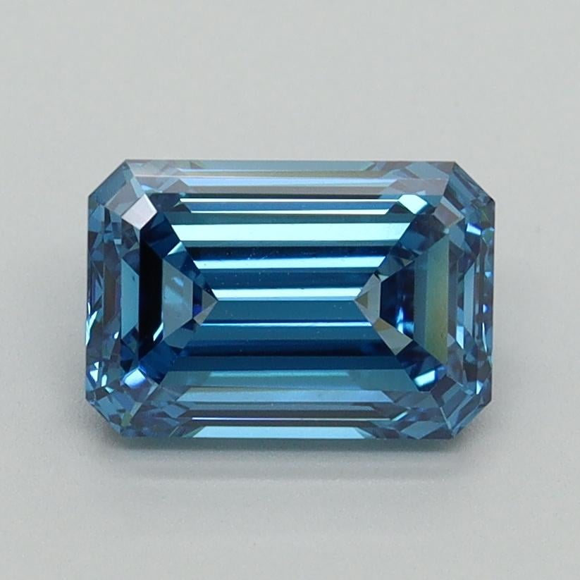 1.51 Ct. Fancy Vivid Blue Emerald Lab Grown Diamond