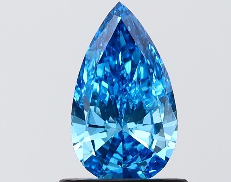 0.99 Ct. Fancy Vivid Blue Blue Pear Lab Grown Diamond