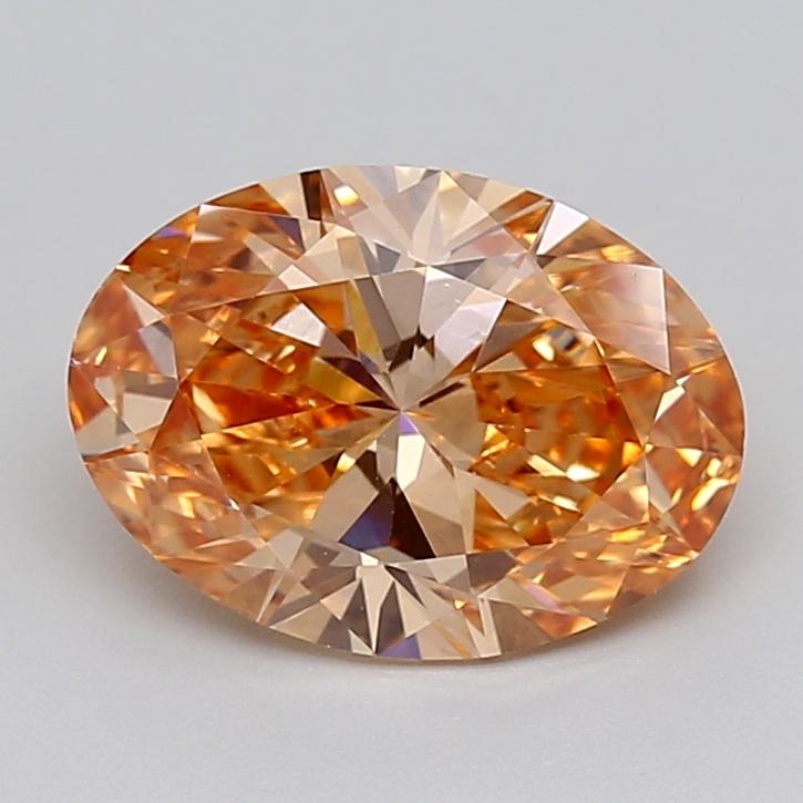 2.88 Ct. Fancy Vivid  Orange Oval Lab Grown Diamond