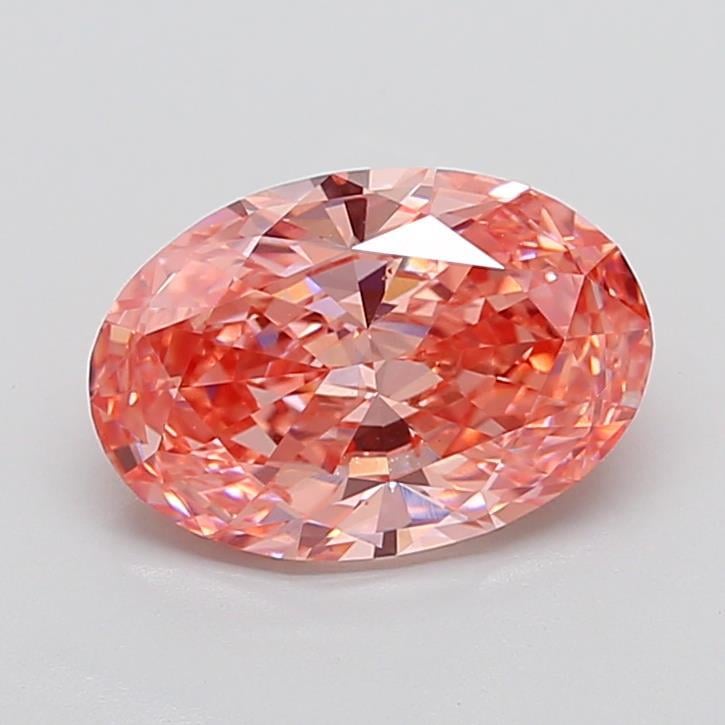 3.58 Ct. Fancy Vivid  Pink Oval Lab Grown Diamond