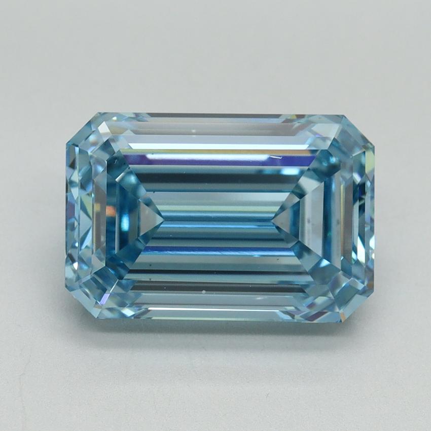 5.13 Ct. Fancy Intense Blue Emerald Lab Grown Diamond