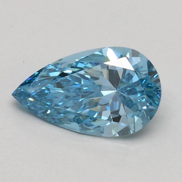 0.60 Ct. Fancy Vivid Blue Pear Lab Grown Diamond