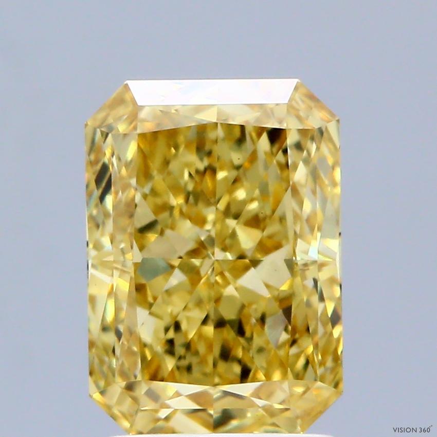 2.58 Ct. Fancy Intense Yellow Radiant Lab Grown Diamond