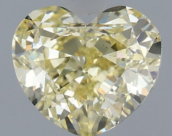 1.10 Ct. Fancy Light Yellow Heart Lab Grown Diamond