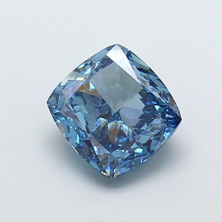 2.65 Ct. Fancy Vivid Blue Cushion Lab Grown Diamond