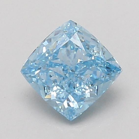 1.08 Ct. Fancy Vivid Blue Cushion Lab Grown Diamond