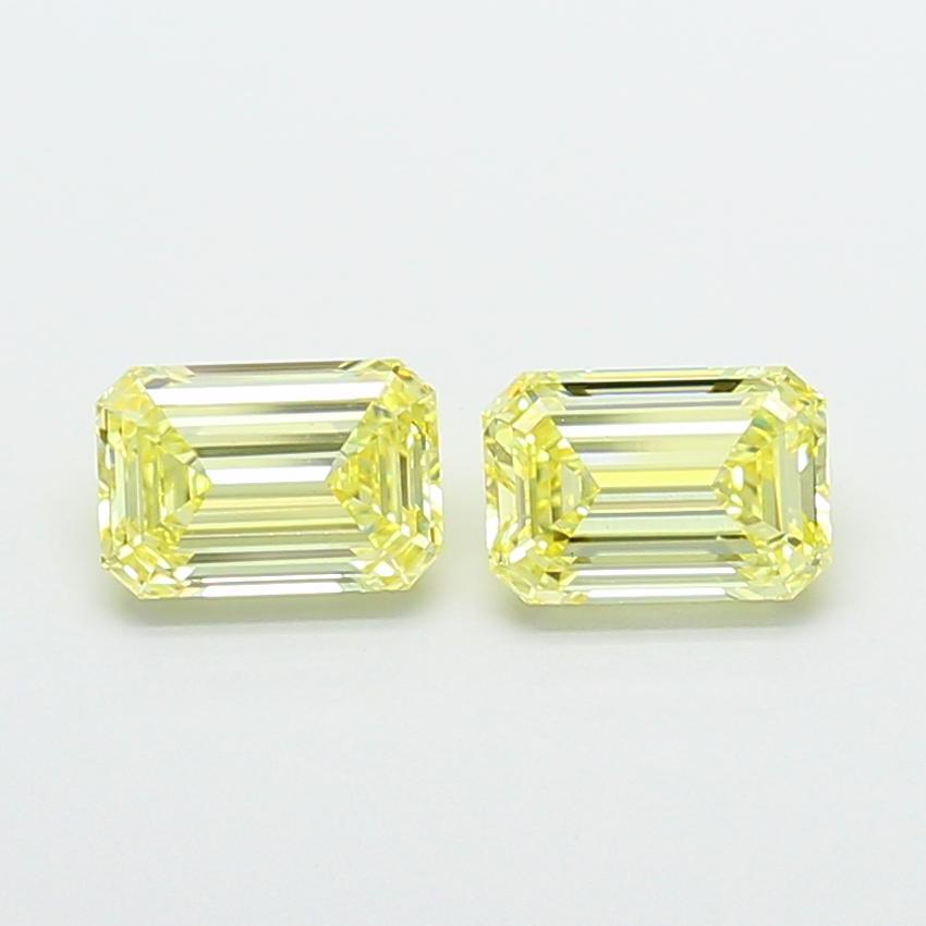 1.28 Ct. Fancy Yellow Emerald Lab Grown Diamond