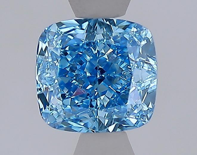 1.02 Ct. Fancy Vivid Blue Cushion Lab Grown Diamond