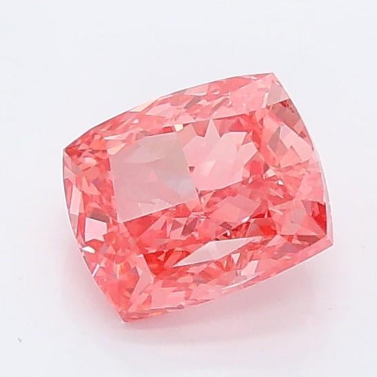 1.00 Ct. Fancy Vivid Pink Cushion Lab Grown Diamond