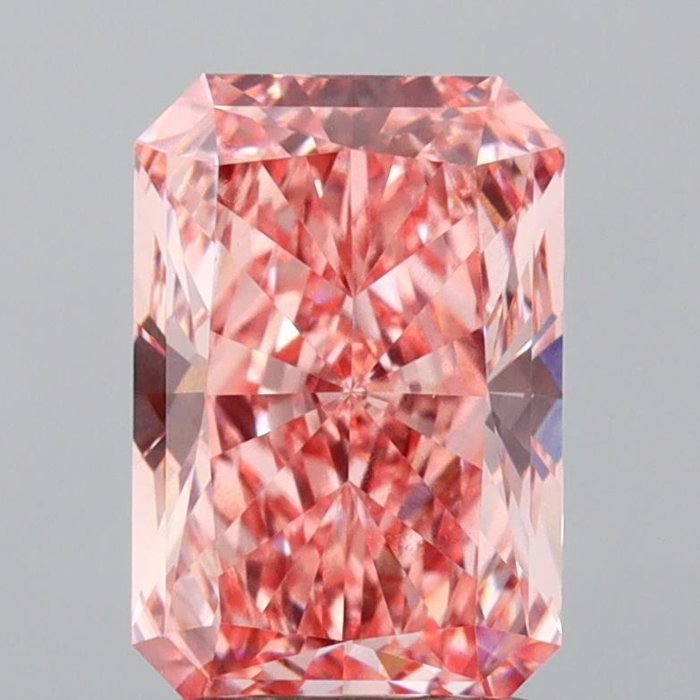 1.70 Ct. Fancy Vivid Pink Radiant Lab Grown Diamond