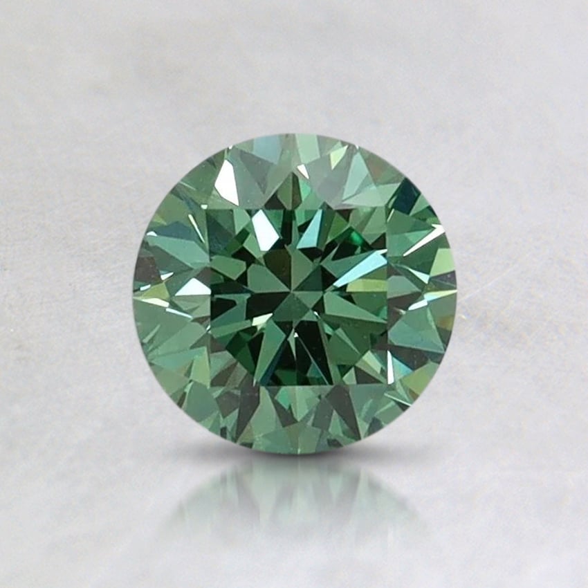 0.68 Ct. Fancy Vivid Pacific Green Round Lab Grown Diamond