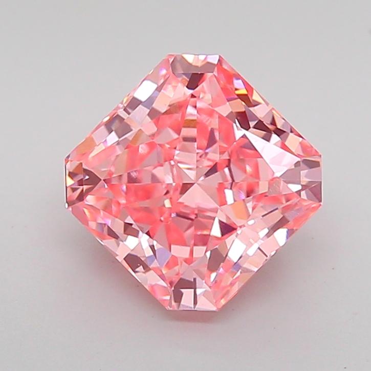 2.19 Ct. Fancy Vivid Pink Radiant Lab Grown Diamond