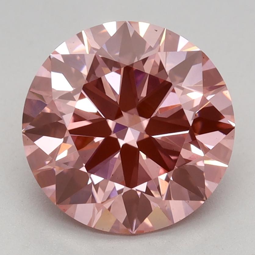 2.03 Ct. Fancy Vivid Pink Round Lab Grown Diamond