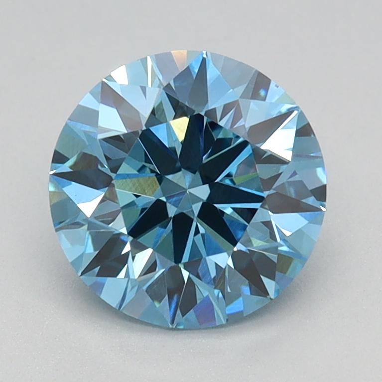 1.30 Ct. Fancy Vivid Blue Round Lab Grown Diamond