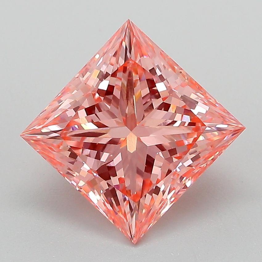 3.06 Ct. Fancy Vivid Pink Princess Lab Grown Diamond