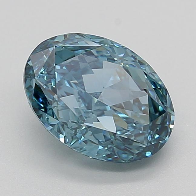 2.74 Ct. Fancy Vivid Blue Oval Lab Grown Diamond