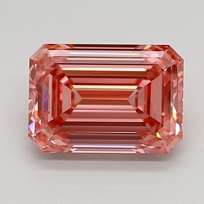 3.05 Ct. Fancy Vivid  Pink Emerald Lab Grown Diamond