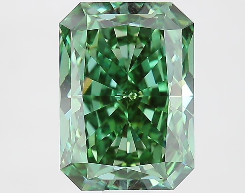 2.02 Ct. Fancy Vivid Green Radiant Lab Grown Diamond