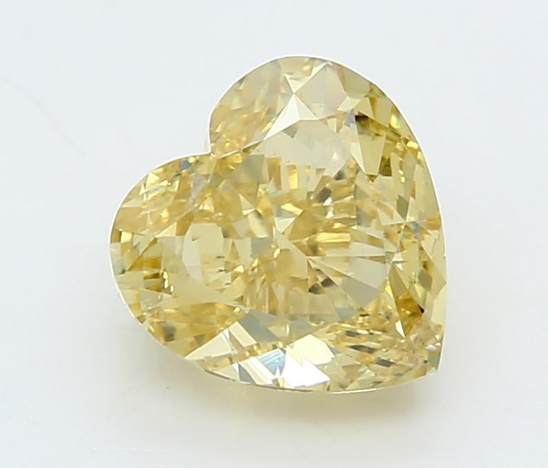 4.06 Ct. Fancy Intense  Yellow Heart Lab Grown Diamond