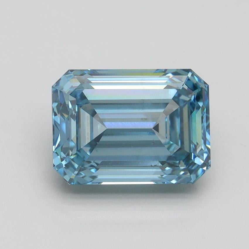 3.05 Ct. Fancy Intense Blue Emerald Lab Grown Diamond
