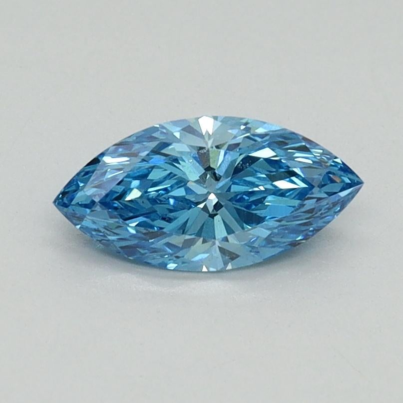 0.55 Ct. Fancy Vivid Blue Marquise Lab Grown Diamond