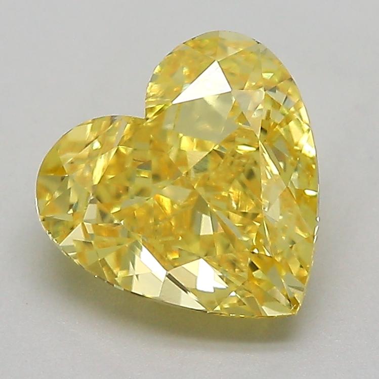 1.53 Ct. Fancy Vivid  Yellow Heart Lab Grown Diamond