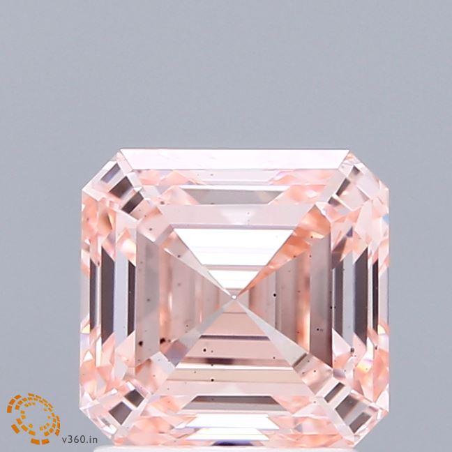 1.98 Ct. Fancy Intense  Pink Asscher Lab Grown Diamond