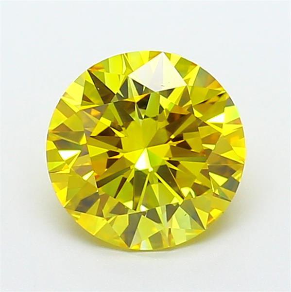 1.74 Ct. Fancy Vivid  Yellow Round Lab Grown Diamond