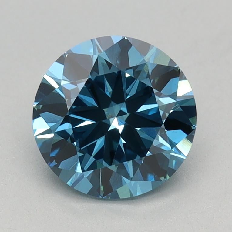 0.95 Ct. Fancy Vivid Blue Round Lab Grown Diamond