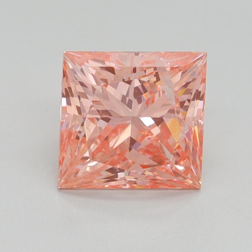 2.02 Ct. Fancy Vivid Pink Princess Lab Grown Diamond