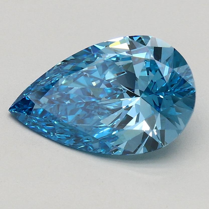1.01 Ct. Fancy Vivid Blue Pear Lab Grown Diamond