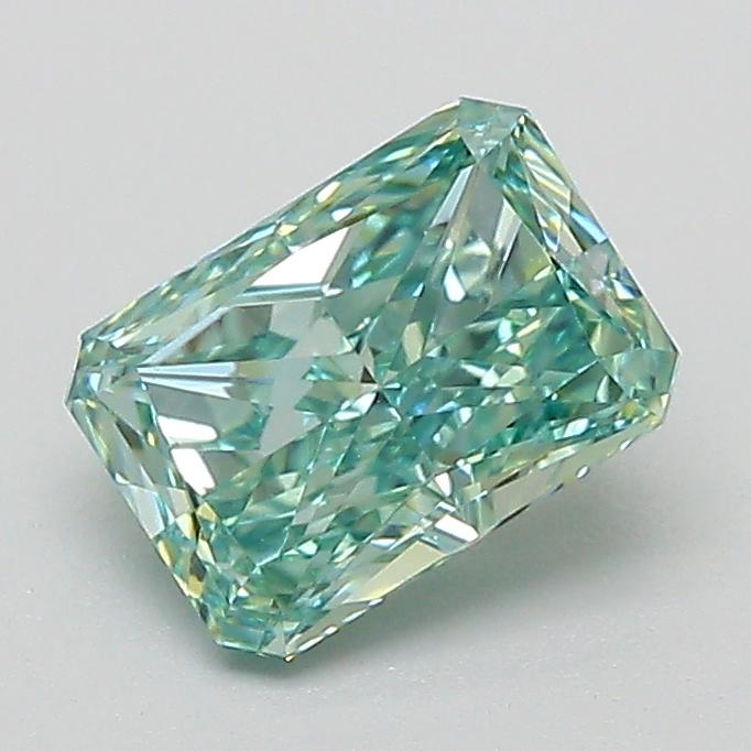 1.09 Ct. Fancy Vivid  Green Radiant Lab Grown Diamond