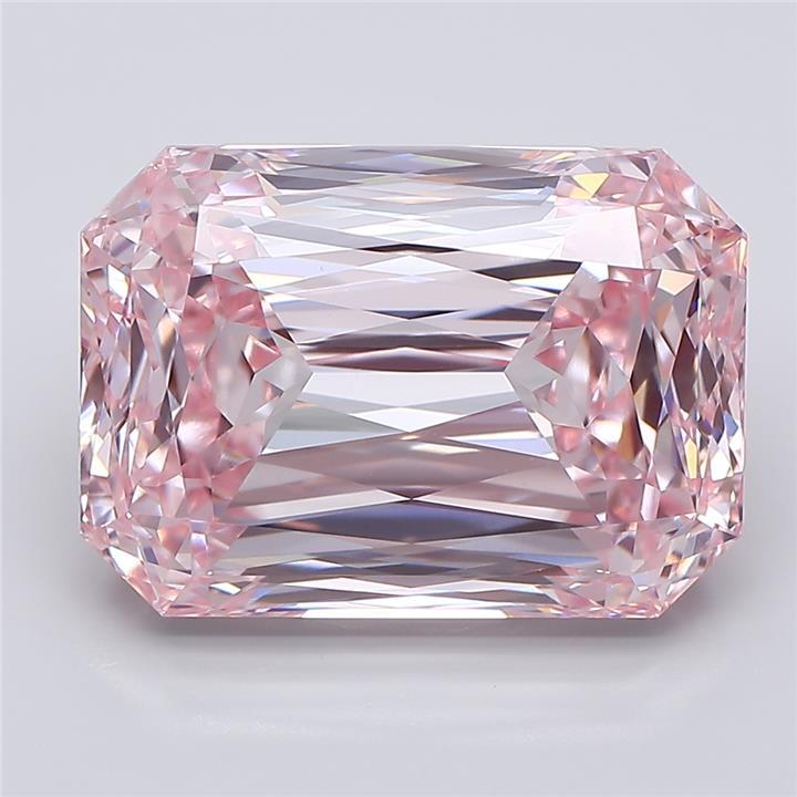 12.27 Ct. Fancy Intense Pink Radiant Lab Grown Diamond