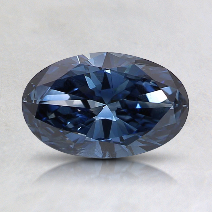 0.77 Ct. Fancy Deep Blue Oval Lab Created Diamond | DLC0.77OVFDBSI1_1