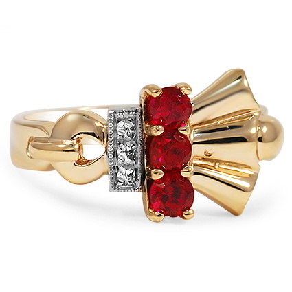 Retro Ruby Cocktail Ring