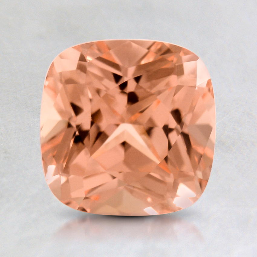 7mm Lab Grown Peach Cushion Sapphire