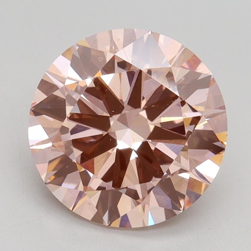 2.50 Ct. Fancy Intense Pink Round Lab Grown Diamond