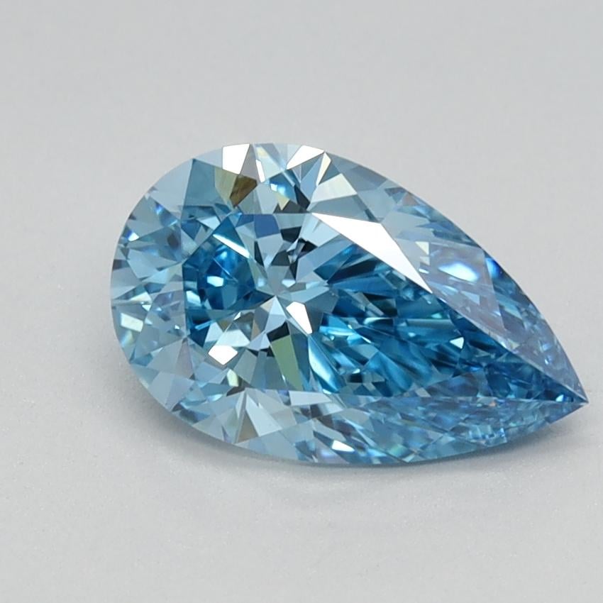 1.07 Ct. Fancy Vivid Blue Pear Lab Grown Diamond