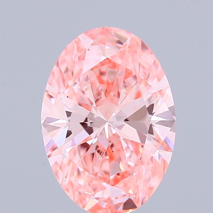 1.06 Ct. Fancy Vivid Pink Oval Lab Grown Diamond