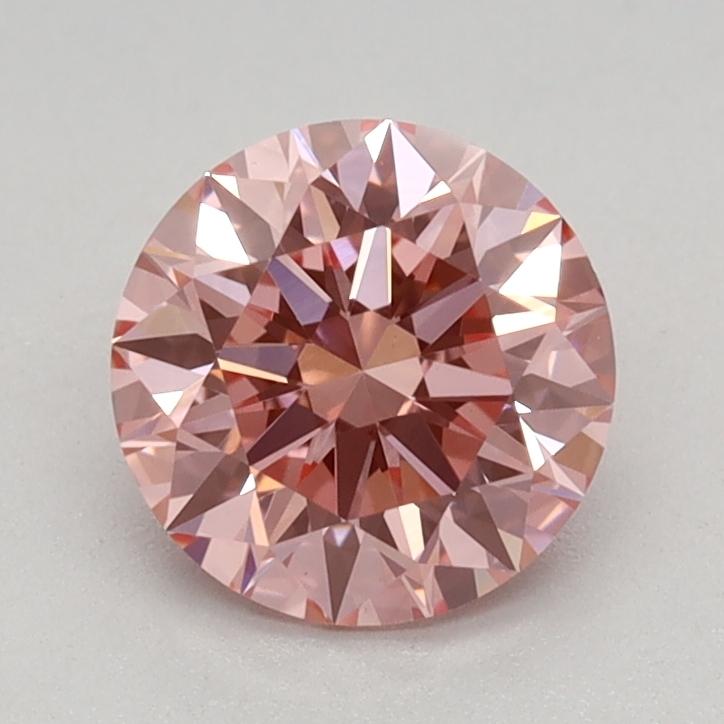0.82 Ct. Fancy Vivid Pink Round Lab Grown Diamond