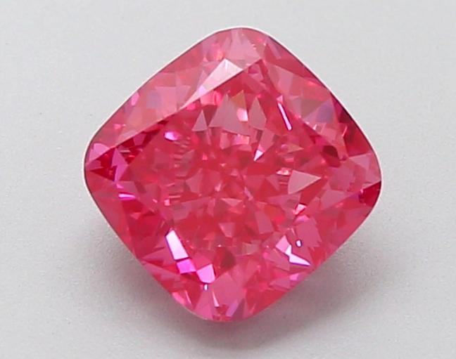 1.56 Ct. Fancy Vivid  Pink Cushion Lab Grown Diamond