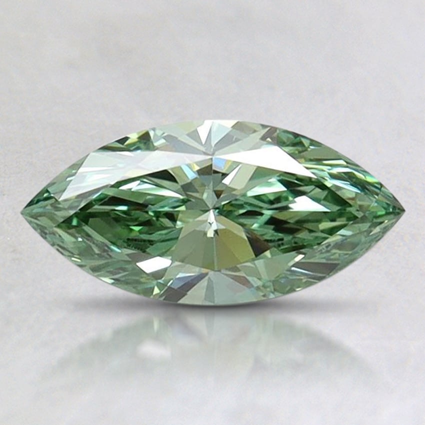 0.64 Ct. Fancy Vivid Pacific Green Marquise Lab Grown Diamond