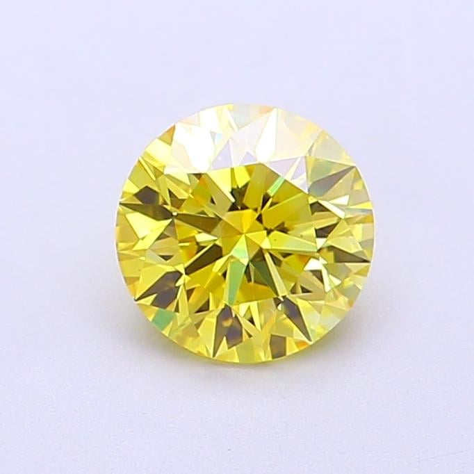 1.02 Ct. Fancy Vivid  Yellow Round Lab Grown Diamond