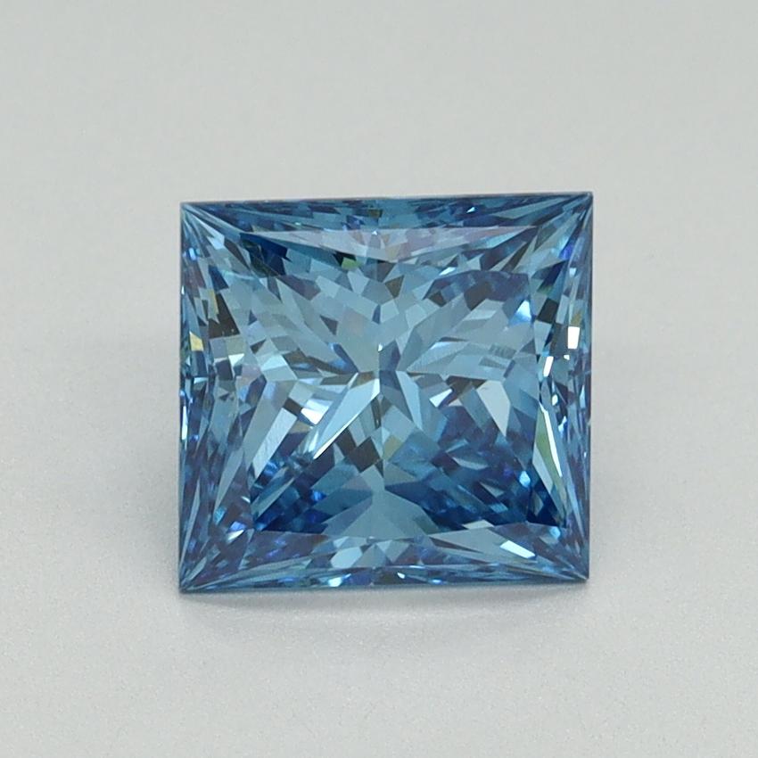 1.51 Ct. Fancy Vivid Blue Princess Lab Grown Diamond