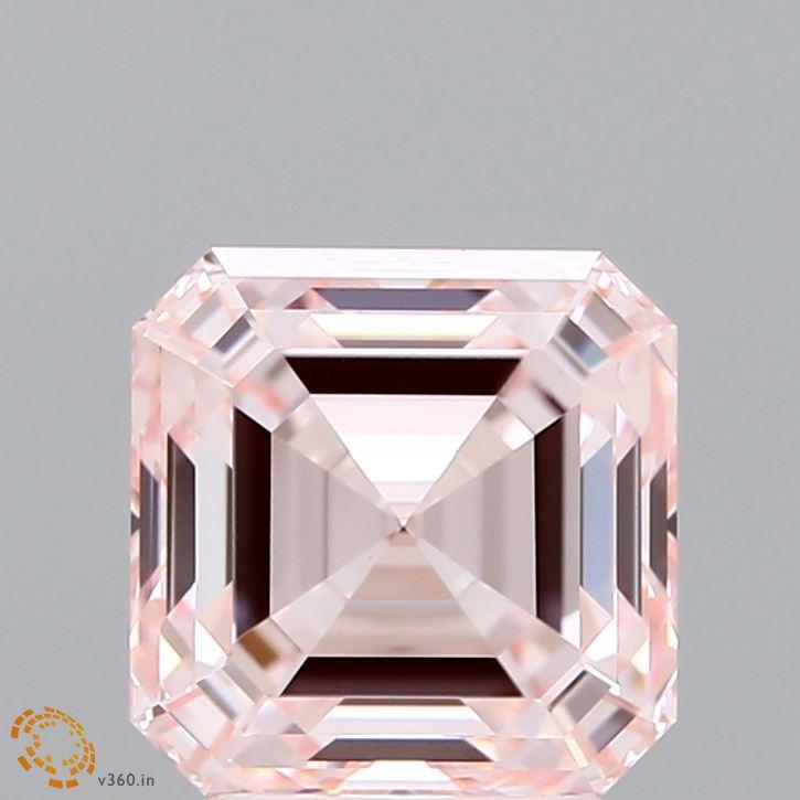 3.03 Ct. Fancy Intense  Pink Asscher Lab Grown Diamond